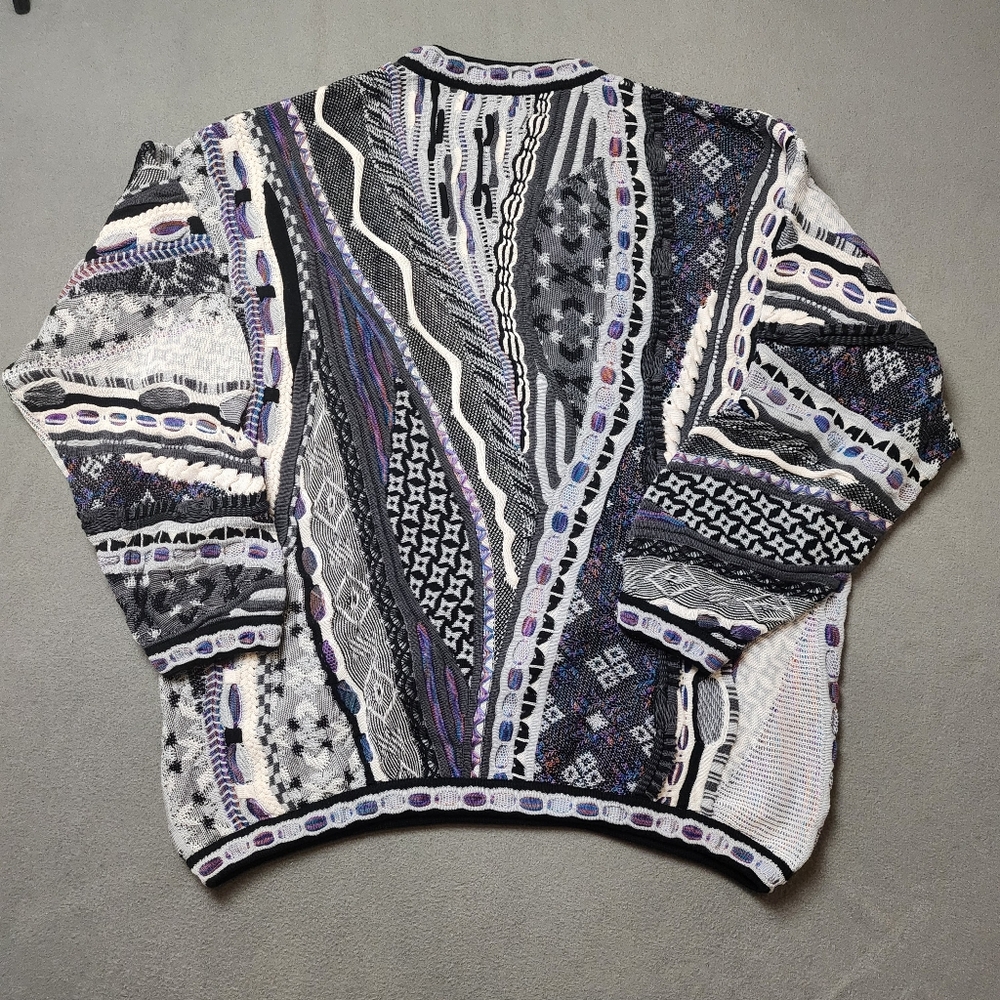 Vintage Tundra Sweater Coogi Style Knit Sweater 2XLT 90s - Picture 9 of 14